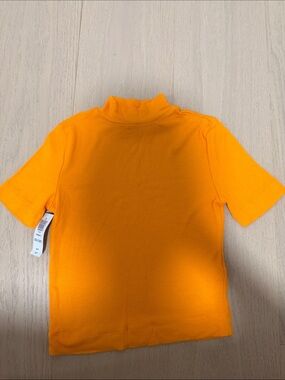 Babaton Kids Bright Orange Short-Sleeve Mock Neck Tee